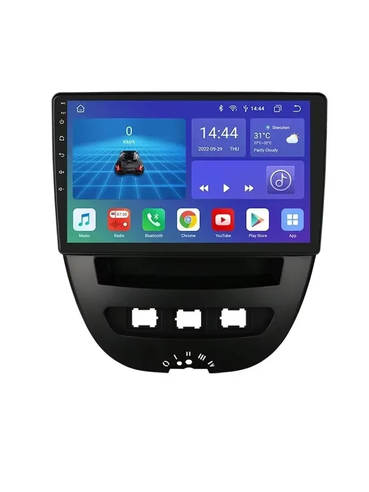 6115 Android Autoradio voor Peugeot 107 Toyota Aygo Citroen C1 Autoradio Multimedia Scherm Draadloze Carplay GPS Audio 2 Din Speler - afbeelding 2