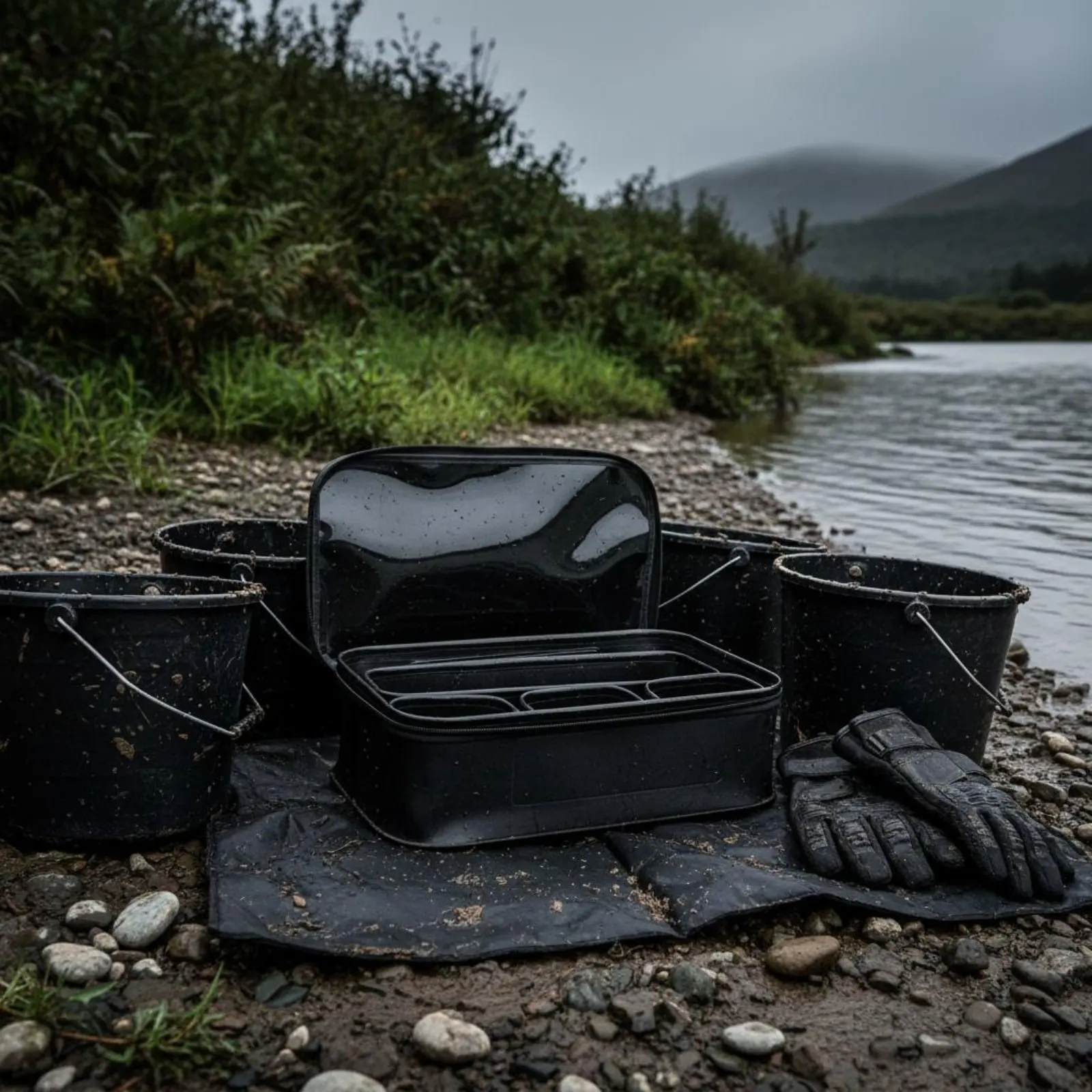 

6 Pieces Carp Fishing Container Set Waterproof Foam Tackle Storage System for Anglers
