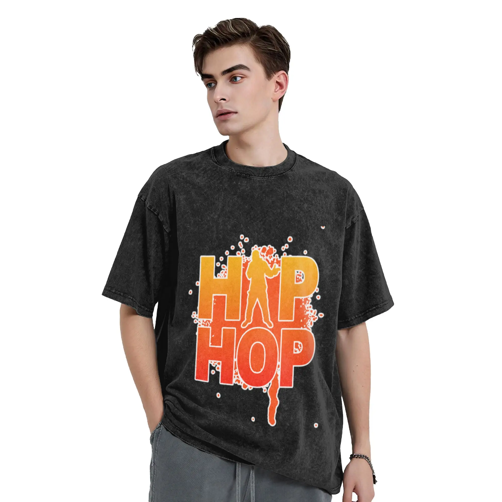 Hip Hop Party Hip Hop Music Rap Hip Hop  Perfect Gift hip hop Unique Cool A Vintage Oversized Cotton Unisex T-Shirts