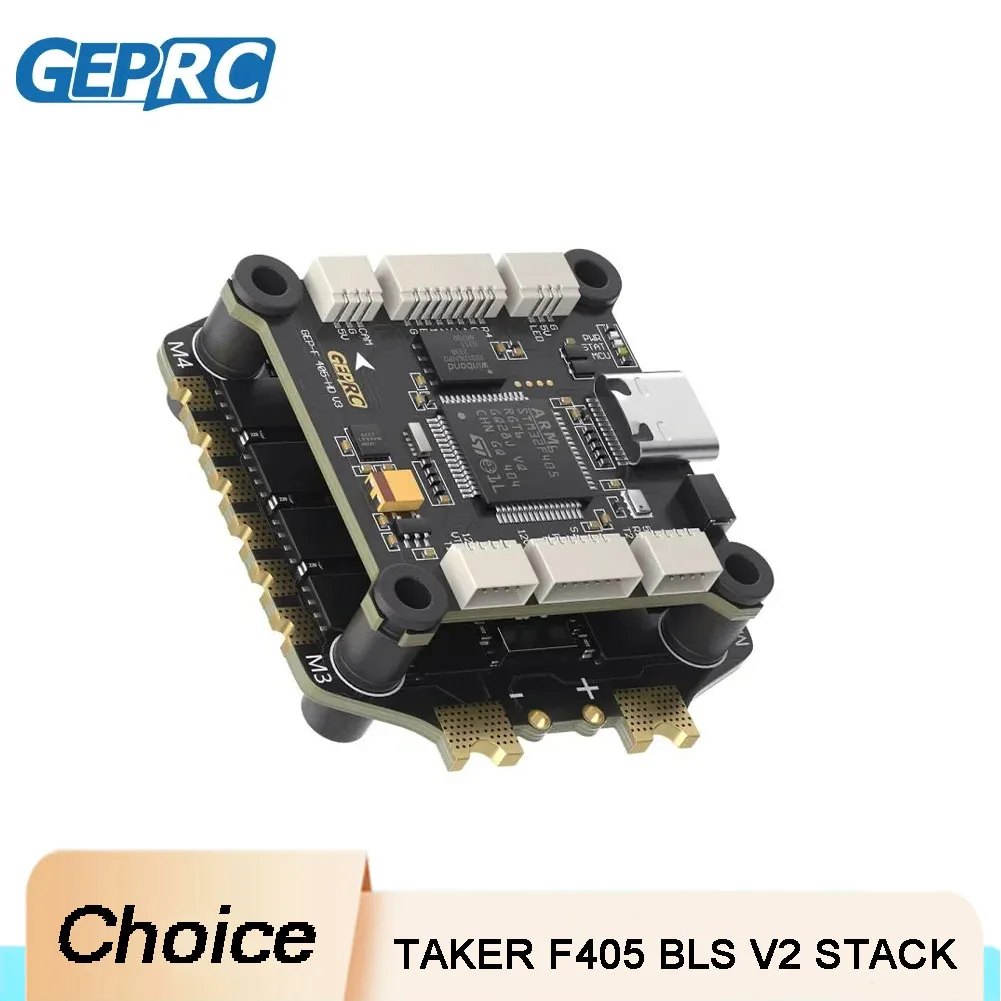 

GEPRC TAKER F405 BLS V2 STACK — 60A 4IN1 ESC, гироскоп 42688-P, черная коробка 16 МБ с записью/анализом полетов, Plug & Play