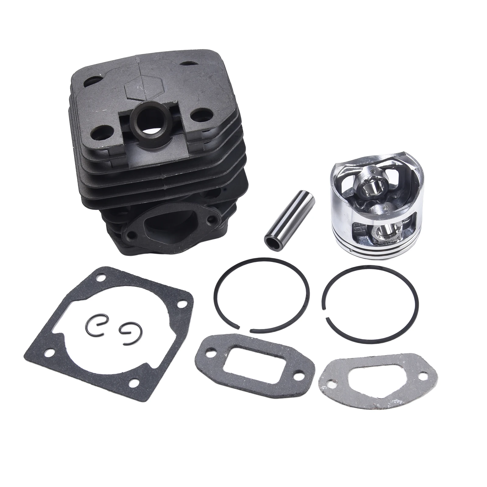 Heavy Duty Chainsaw Cylinder & Piston Set 44/45mm Diameter Improved Cutting Performance Installation Long lasting Durability