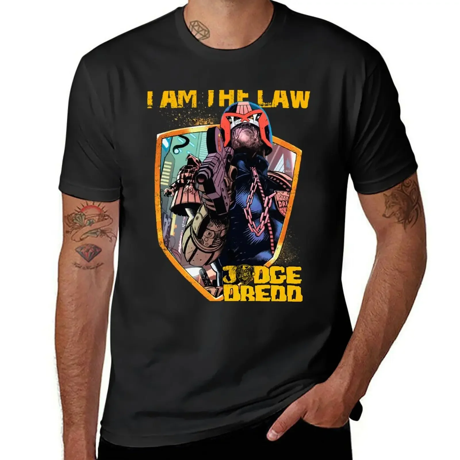 Dredd - I Am The Law T-Shirt Aesthetic clothing Blouse designer shirts boys animal print plain white t shirts men