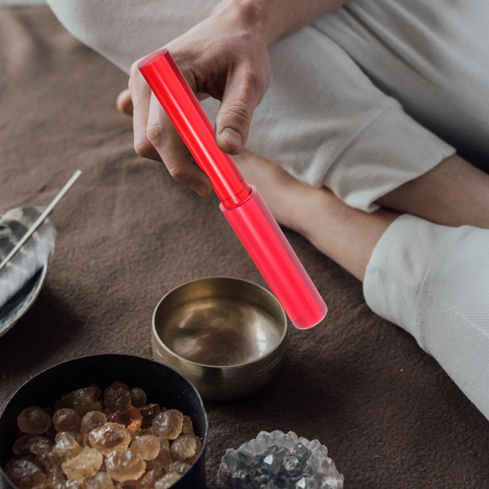 

Молоток из акрила и резины для поющей чаши, аксессуар для звукотерапии, медитации и музыкальных выступлений