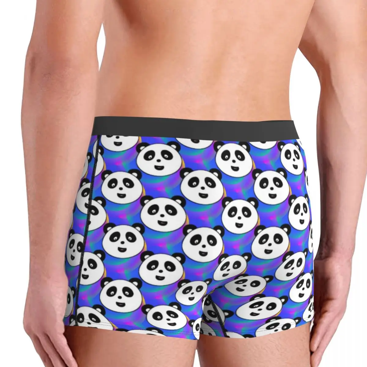 Panda-Party-Unterwäsche, lustiges Tier-Design, bequeme Höschen, bedruckt, Shorts, Slips, Beutel, Herren, Übergröße, Kofferraum