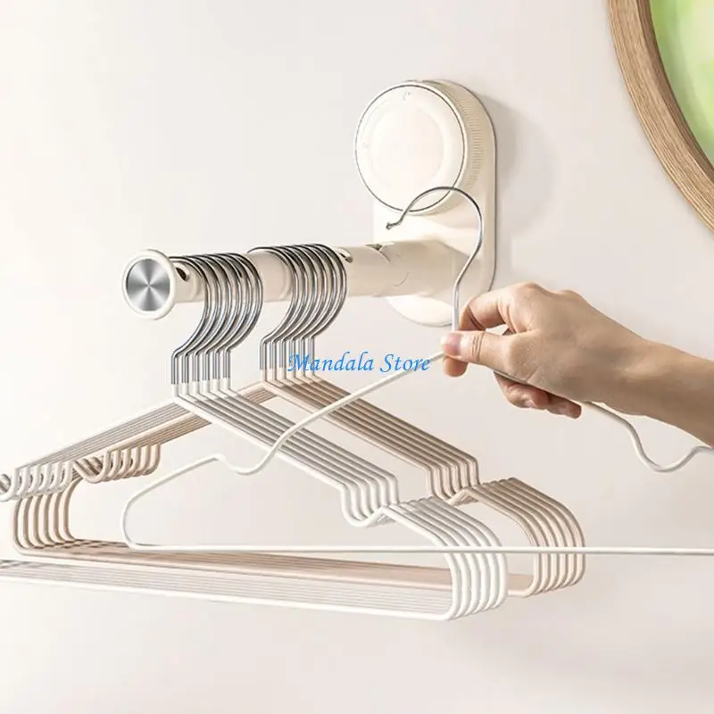 

U2JC Travel Friendly Folding Laundry Hanger Secure Suction Cup Lightweight Drying Solution