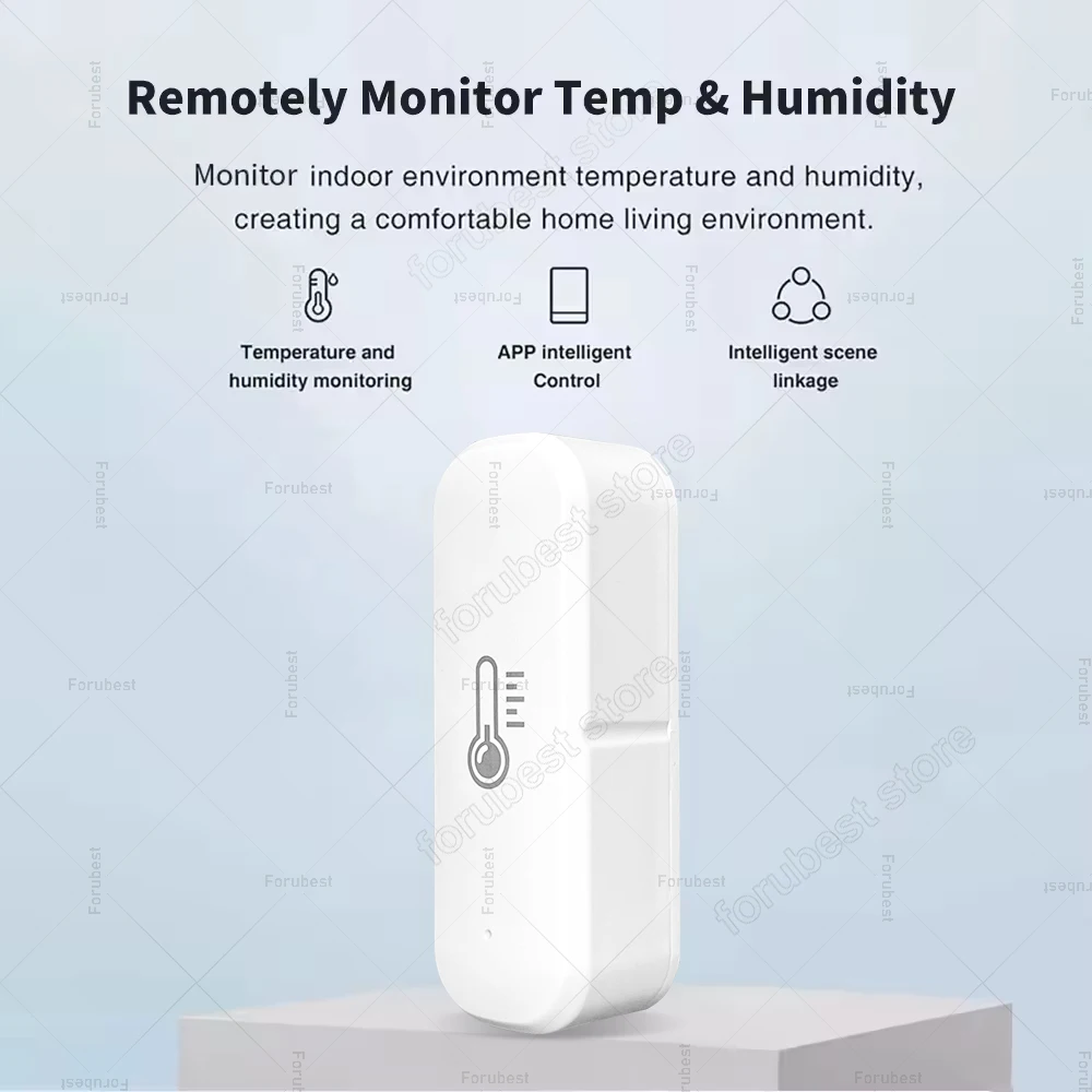 Smart Zigbee Temperature Humidity Sensor Home Indoor Hygrometer Thermometer Smart App Remote Monitor Work With Alexa Zigbee2MQTT