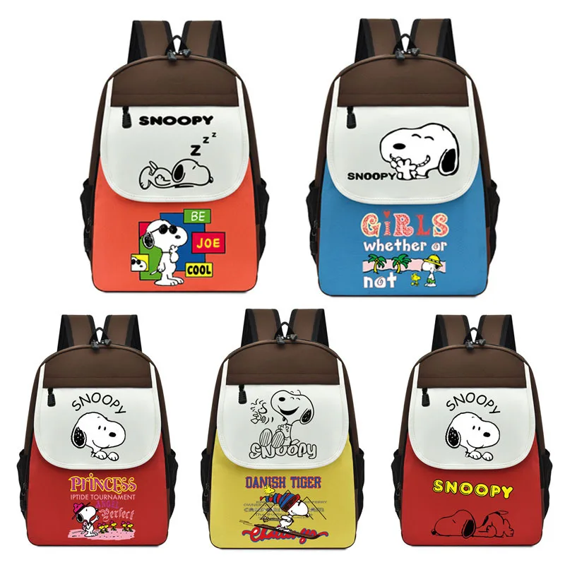 Snoopy cartoon character cartoon school bag creative kawaii large capacity student backpack personalized children's storage bag