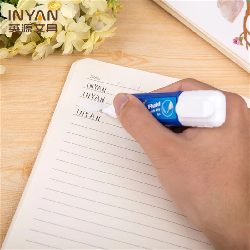 Quick Drying Correction Fluid 8ml Large Capacity Strong Coverage Correction Fluid Student Writing Error Correct School Supplies