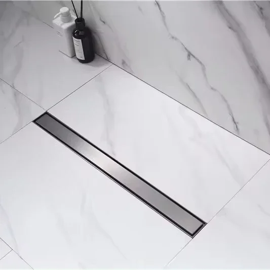 

Hot Sale 60cm Long Stainless Steel Linear Floor Drain Smart Tile Insert For Bathroom Shower