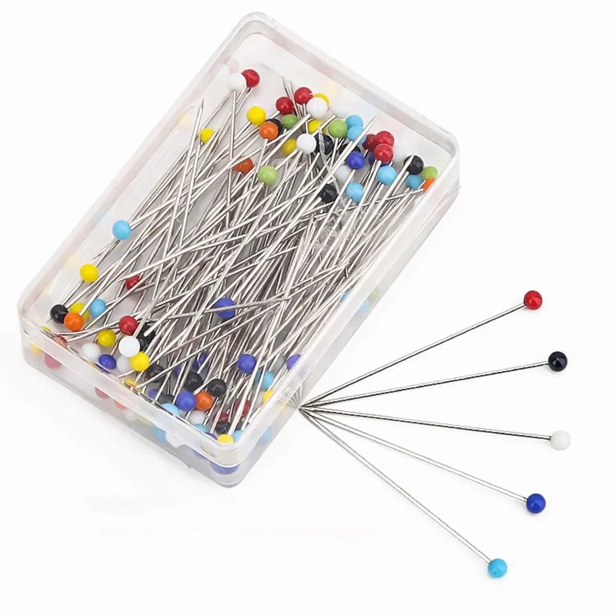 100/200 Pcs Sewing Pins Multicolor Head Pins 35MM  Ball Head Pins for DIY Craft Sewing Dressmaker Jewelry Decoration