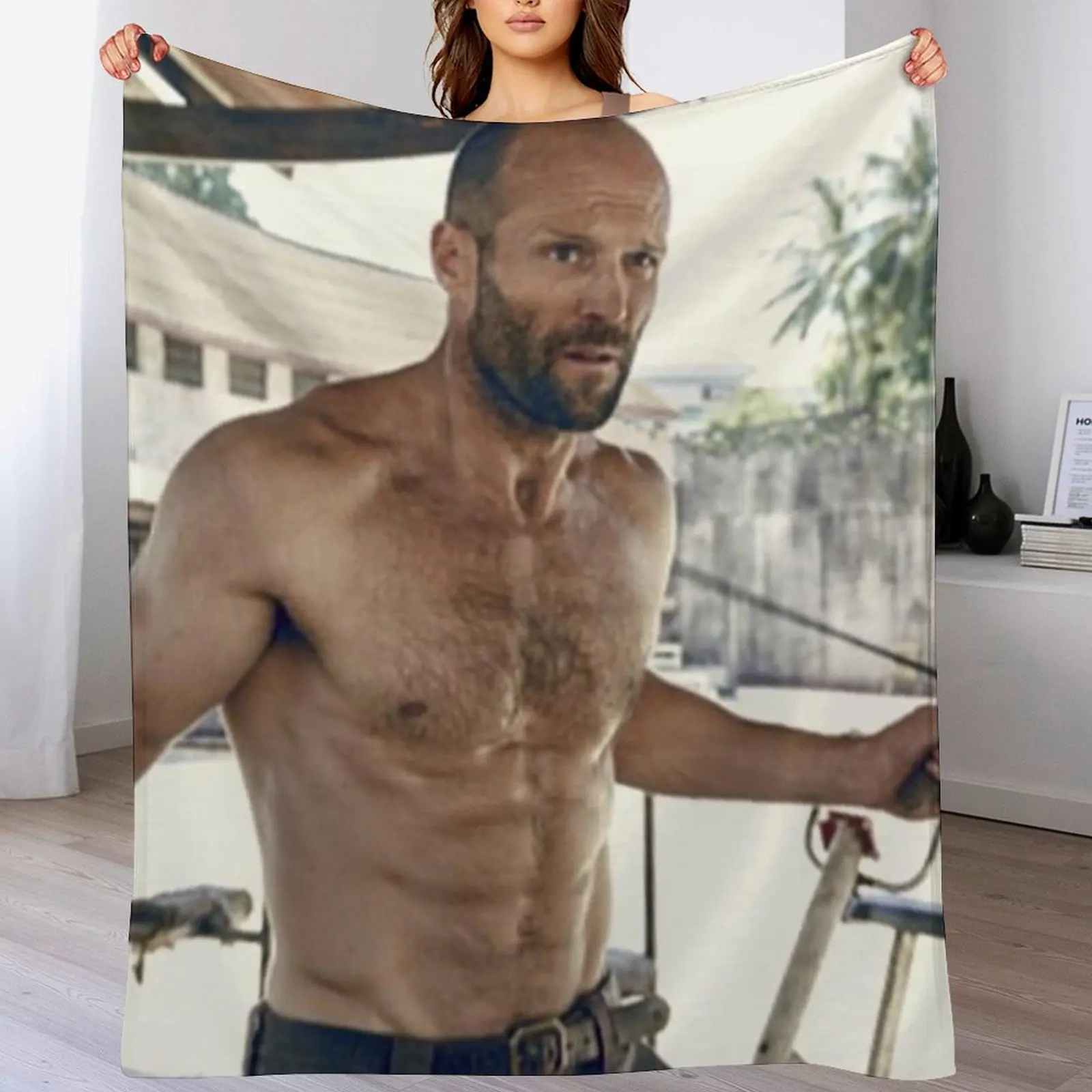 

jason statham Throw Blanket Blankets For Baby Flannel Fabric cosplay anime bed plaid Blankets
