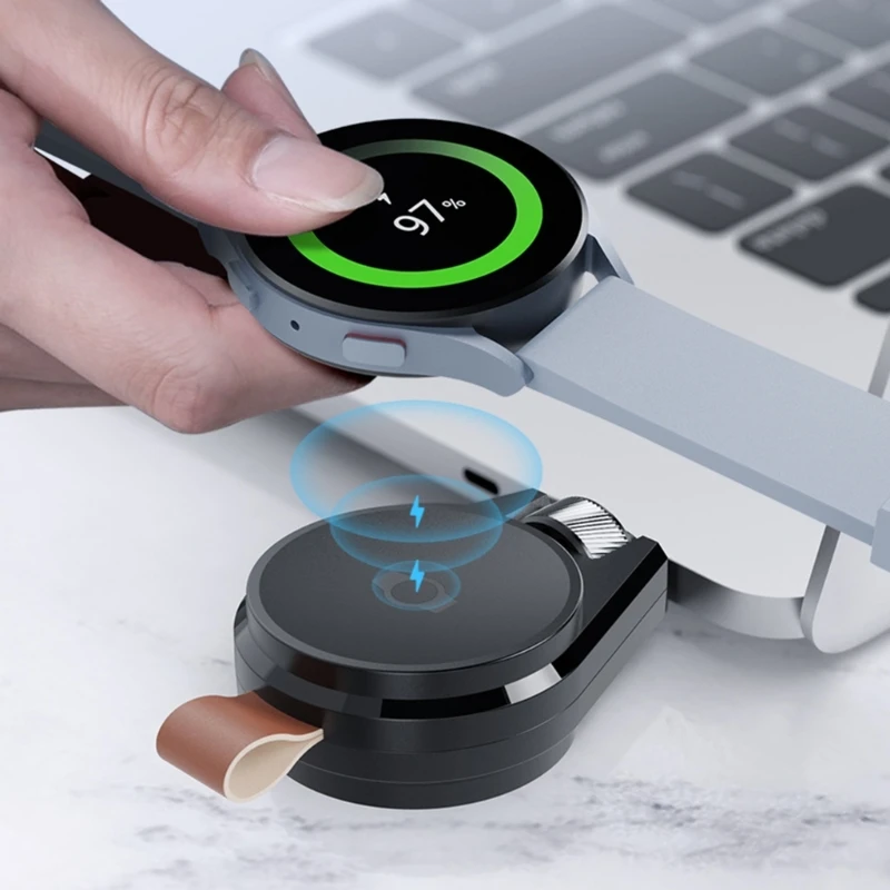 شاحن USB C محمول لساعة Galaxy ، شاحن سلسلة مفاتيح لساعة Galaxy 5 ، 5Pro ، 4 ، ساعة 4 ، كلاسيكية ، نشطة 2 ، ساعة 3 ، ساعة نشطة ، سفر