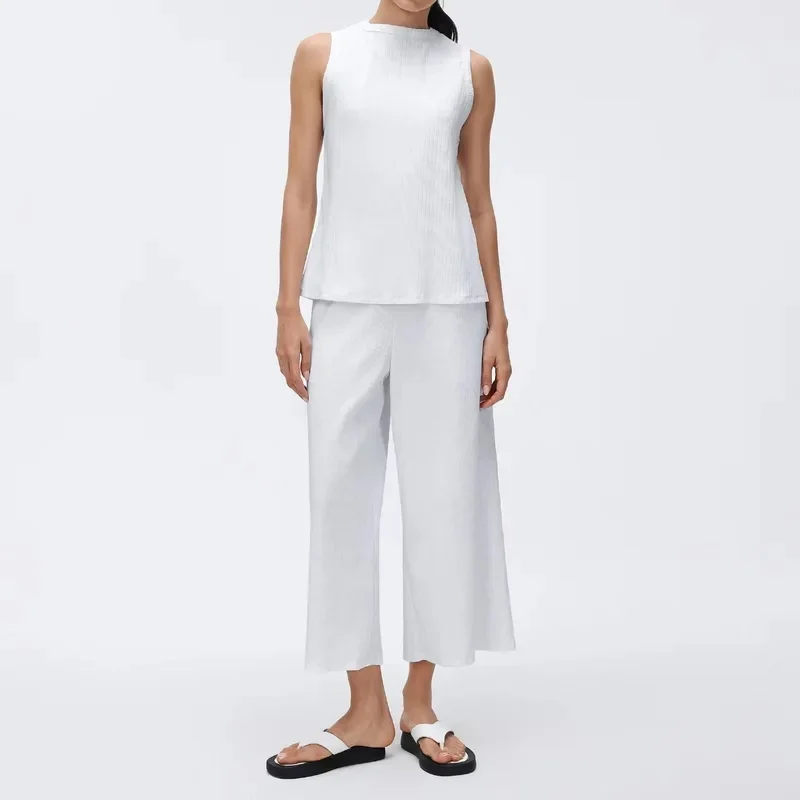 Lemon Summer Women'S Fitness Yoga Set Quick Dry Tank Top High Waist Pants Gym Suit Female Breathable Quick Dry Running Sportswea
