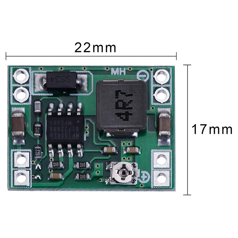 N75R-48PCS MP1584 DC-DC ขั้นตอนลง Power Supply โมดูล 3A ปรับ Buck Converter สําหรับ Arduino แทนที่ LM2596 24V 12V 5V 3V
