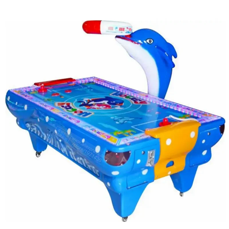 Game Room Dolphin Air Hockey Table Shopping Center Malls Indoor Sports Children Kids Coin Operated Amusement Arcade Machine