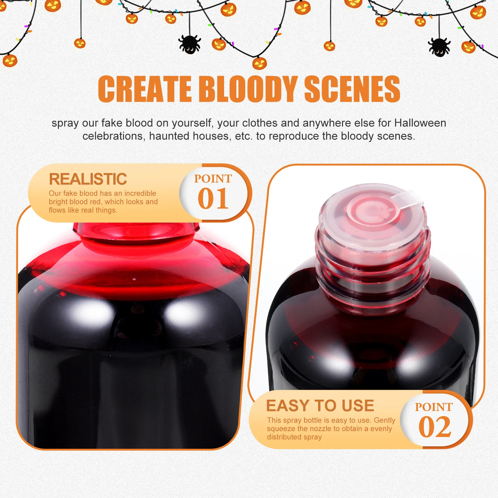 

2pcs Fake Blood Plasma Realistic Washable Artificial Blood For Halloween Party Supplies Zombie Cosplay Props Theater Special