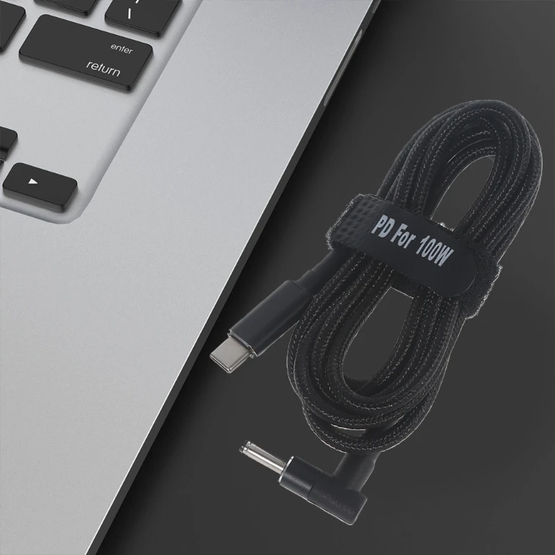 Usb tipo c USB-C para dc 3.5x1.35mm plugue de alimentação pd cabo de carregamento