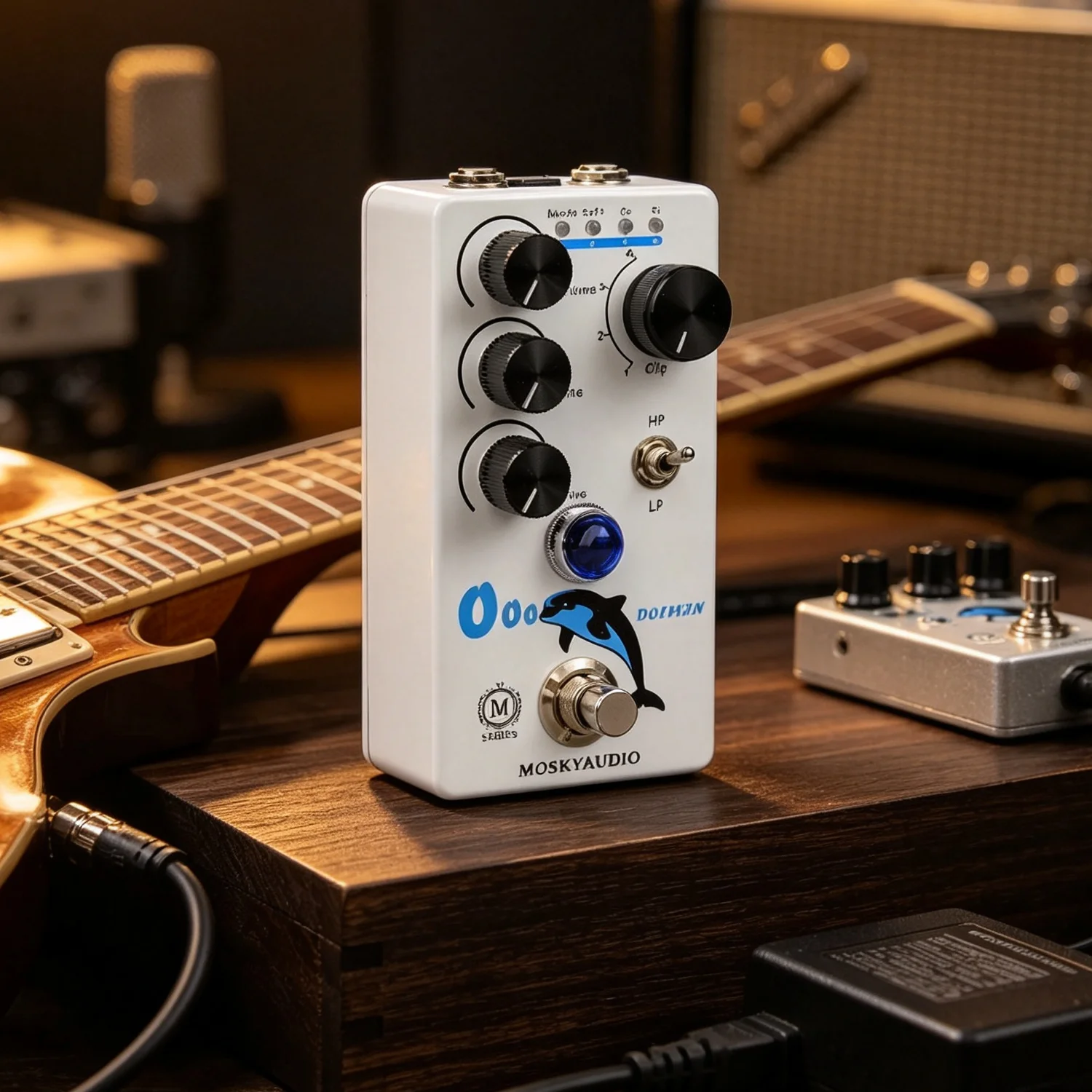 MOSKYAUDIO DOLPHIN Guitar Pedal High Gain Distortion Overdrive Electric Guitar Effects Bass Instrument Accessories
