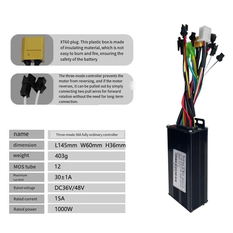 Electric Bicycle Controller S800 LCD Display 36V 48V 30A 750W 1000W 2 Model Controller Electric Bicycle Parts-FABY - view 4
