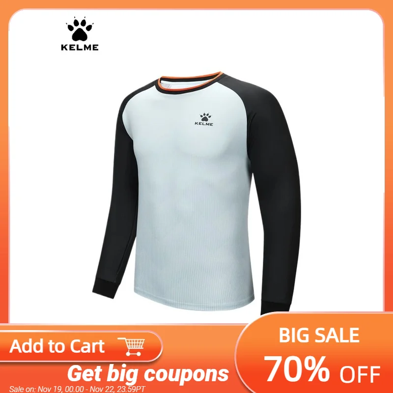 Kelme Customized Referee Clothes Football Equipment Autumn/winter Professional Events Long Sleeve Referee Top T-shirt