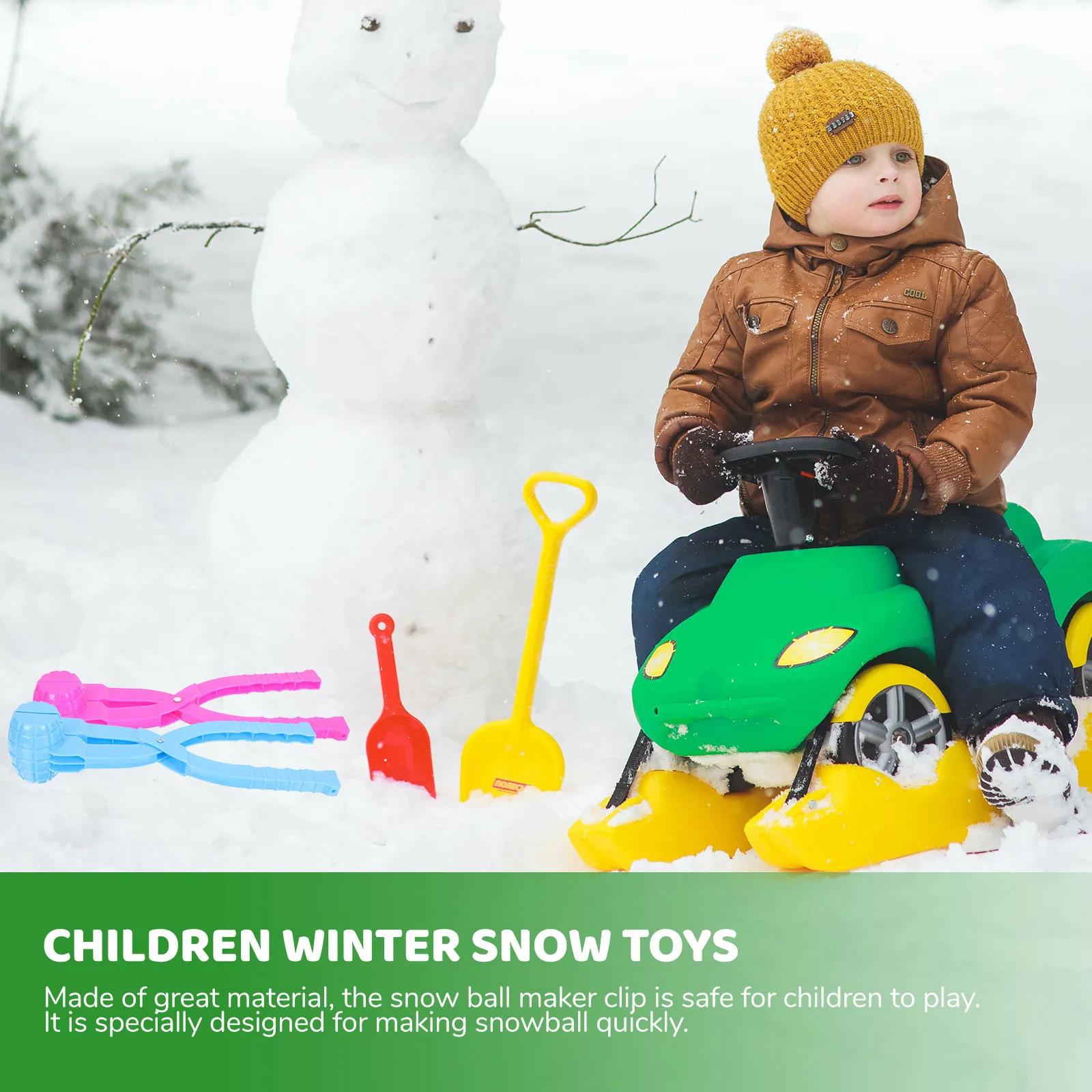 

Набор из 2 инструментов для изготовления клипсов, безопасных для детей, для зимних игр на улице, для формирования снежных и песчаных комков, принадлежности для детских игр на снегу на улице