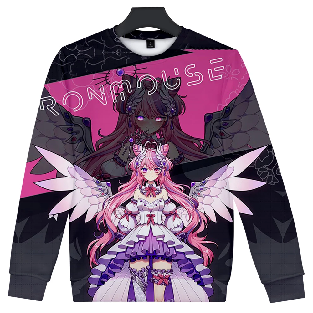 

Ironmouse Hololive VTuber Crewneck Long Sleeve Men Women Sweatshirt Harajuku Streetwear 2022 Casual Style 3D Clothes