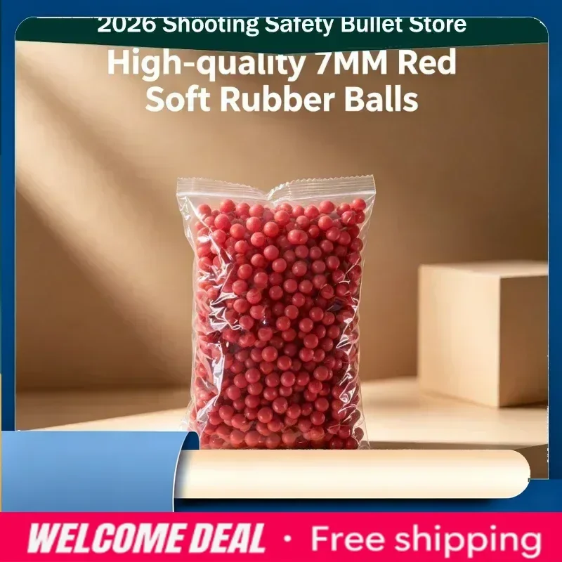 2031 Cool Premium Soft Red 7MM Rubber Balls 500Pcs/Bag Pack Children Outdoor Play Tools 1Bag/2Bag/3Bag/5Bag/10Bag