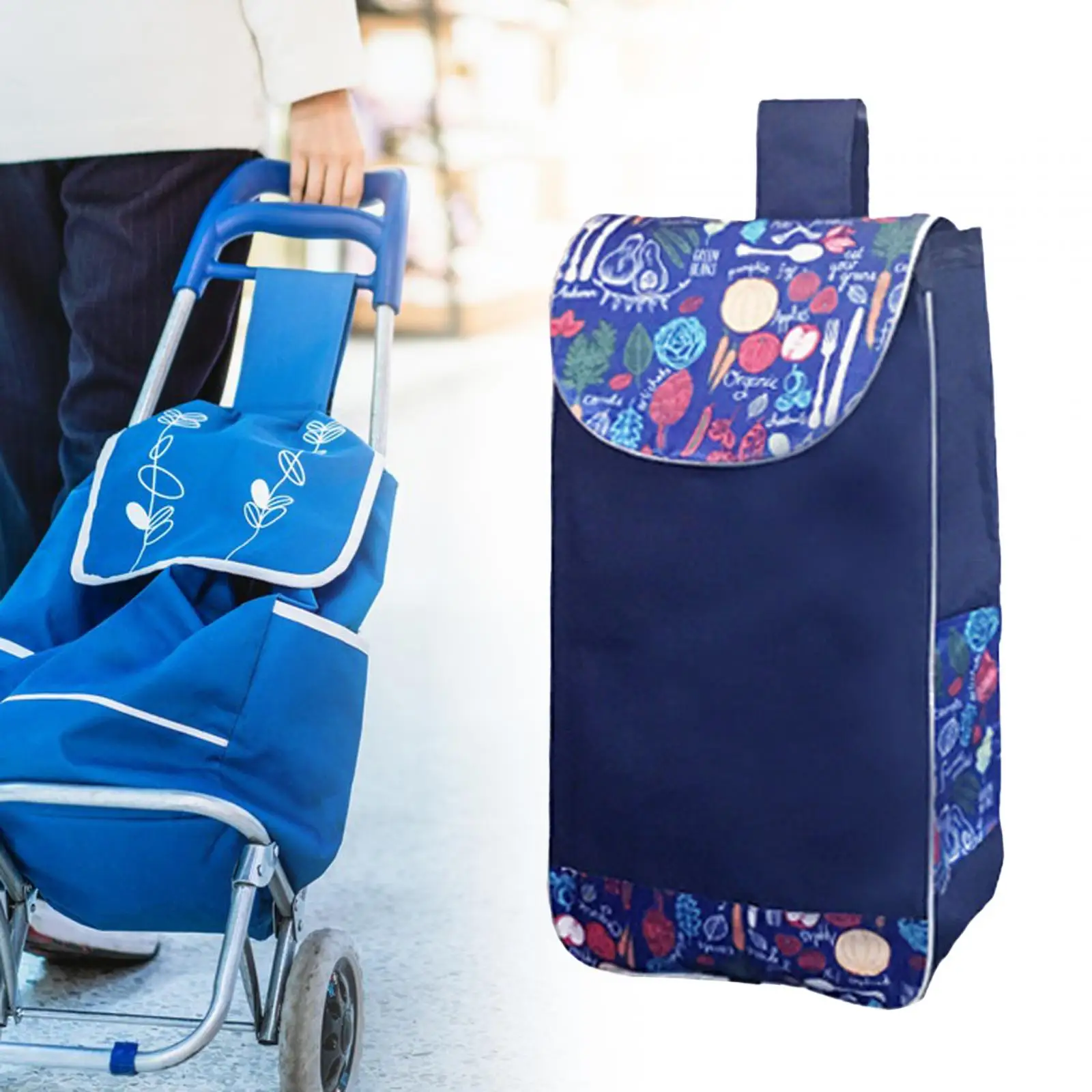 Shopping Trolley Replacement Bag Large Grocery Cart Grocery Shopping Cart Hand Truck Bag Oxford Cloth Waterproof On Trolley