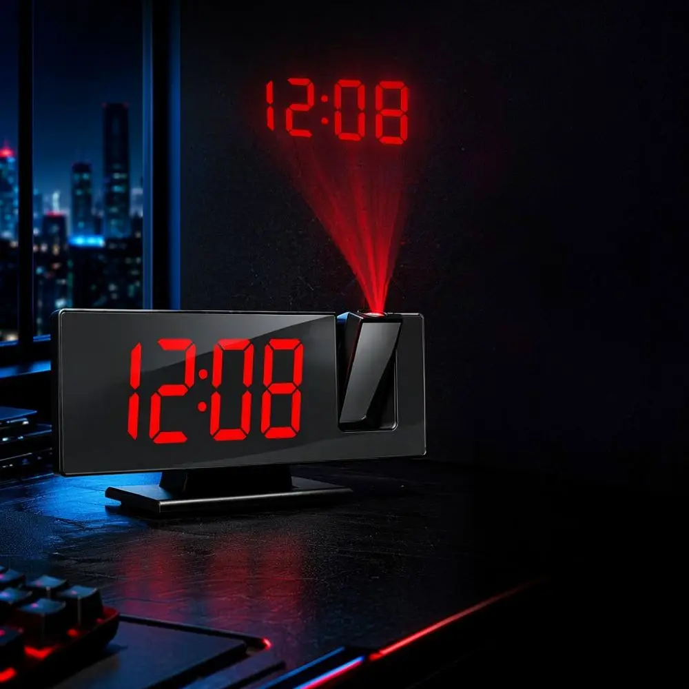 Electronic Clock Humidity LED Display Magnetic Fridge Stick Desk Wall Mount Modern Minimalist Gadget