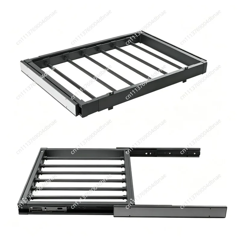 Washing Machine Pull Out Drying Rack Hidden Multi-function Clothes Hanger Extendable Slide Rail Hardware Accessories 1 pcs
