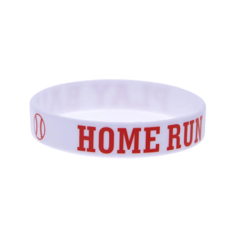 1 PC Baseball and Hockey Silicone Bracelet Sport Gift Bangle Rubber Inspirational Wristband Wristbands 6 Colors