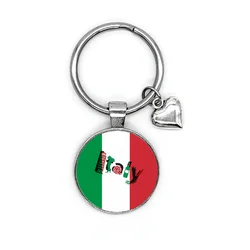 1Pc Classic Italy Heart Charm Keychain Couples Keyring Jewelry Souvenir Gifts For Christmas New Year