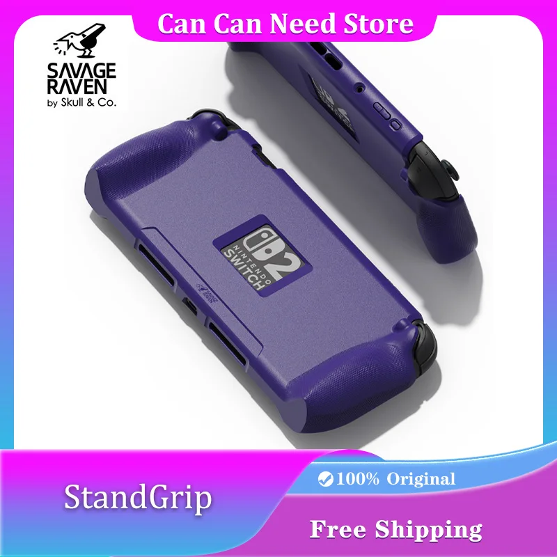 Savage Raven By Skull & Co. StandGrip for Nintendo Switch 2 TPU Protective Case Standable Cover Soft Shell for NS2 Game Console