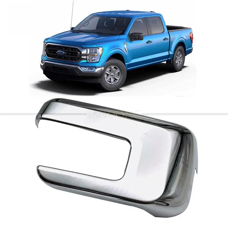 new car pickup truck exterior mirror modification to cover ABS electroplating silver decoration for Ford F150 2021 2022