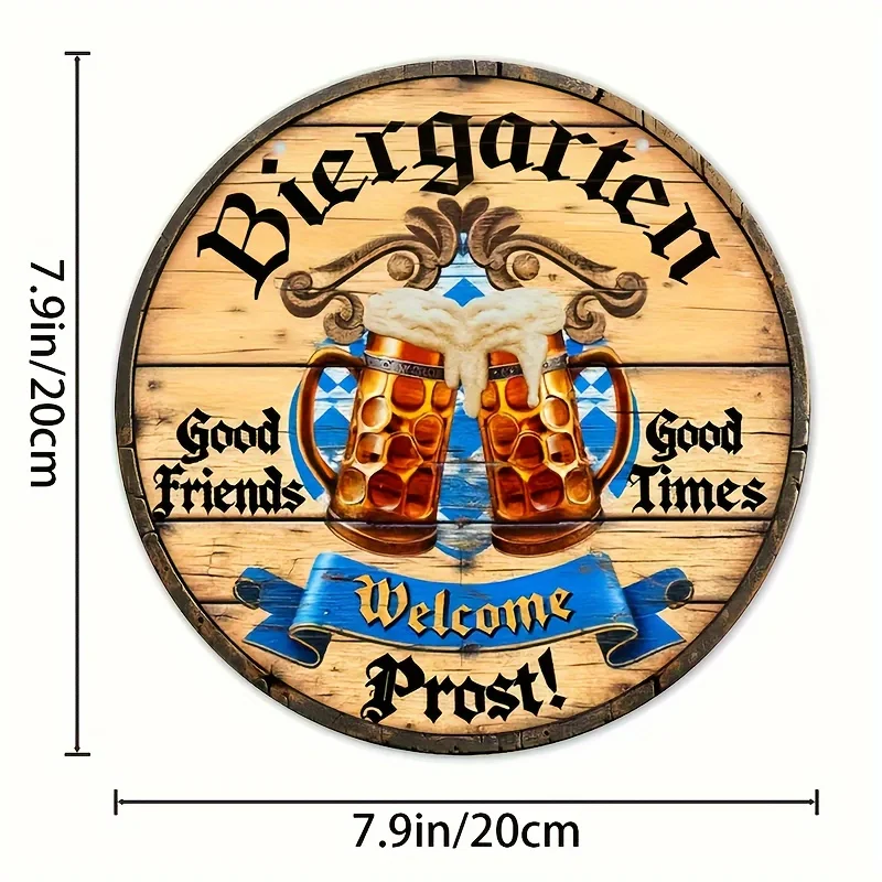 1 wooden beer garden sign - Country-style beer festival decoration, perfect for home, garage and festival decoration