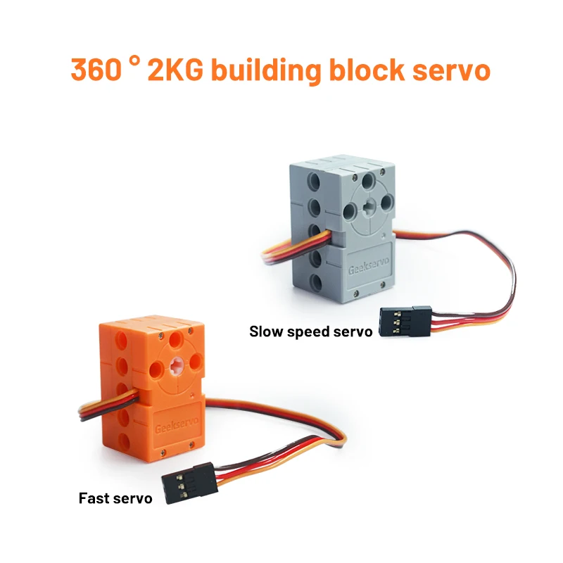 Microbit compatível com motor LEGO Brick, mesmo motor DC de servidor, eixo de saída transversal servo rápido de 360 graus