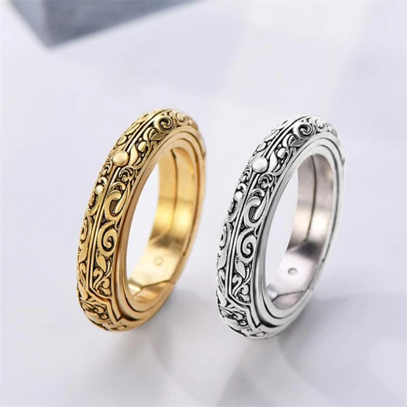 Vintage Astronomische Kugel aus Legierung, drehbarer kosmischer Ring für Männer und Frauen, kreative, verformbare, komplizierte Halskette – Detail 3