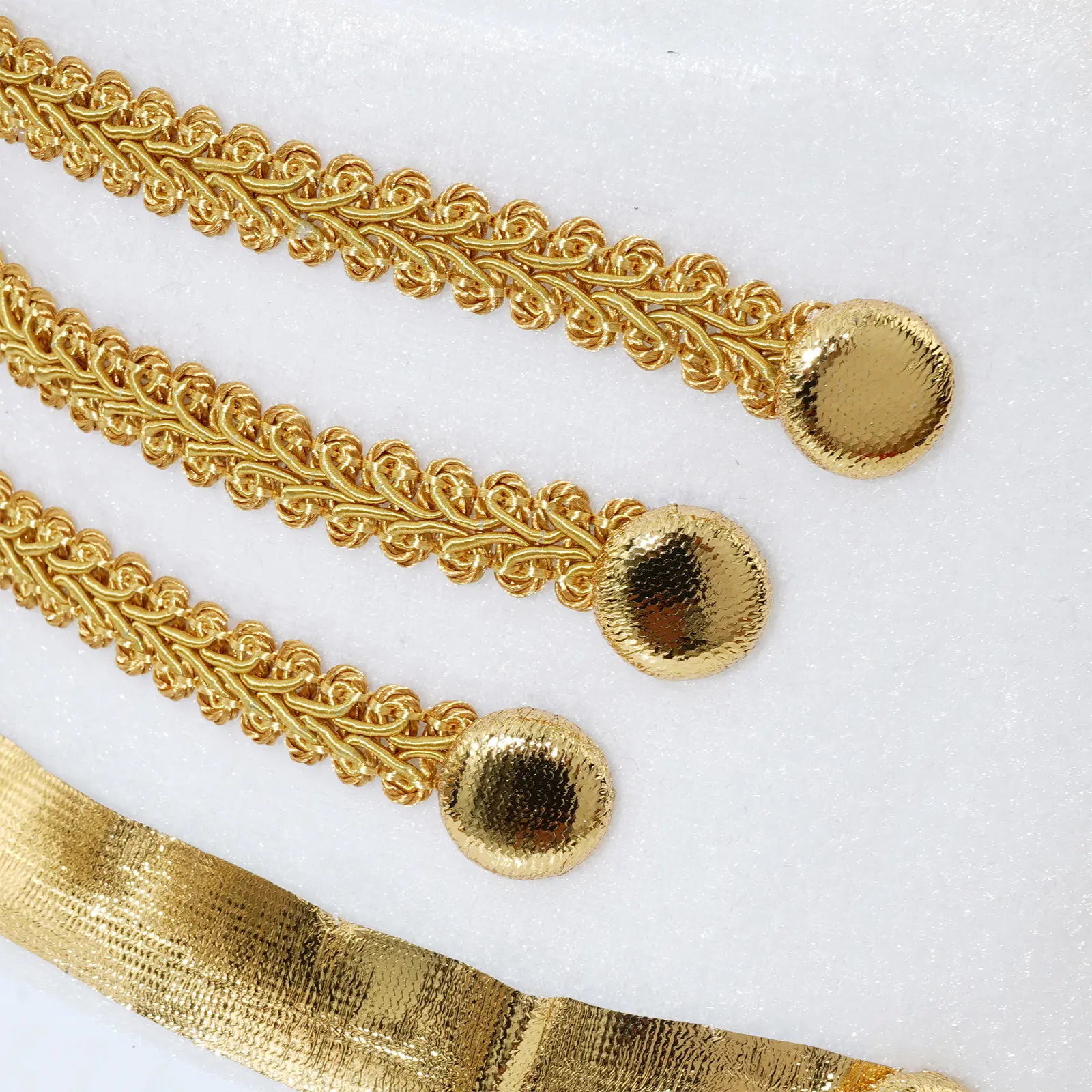Adults Majorette Hat Gold Braids Metallic Trim Velvet Cap Costume Accessory Prop for Halloween Cosplay Themed Party 5