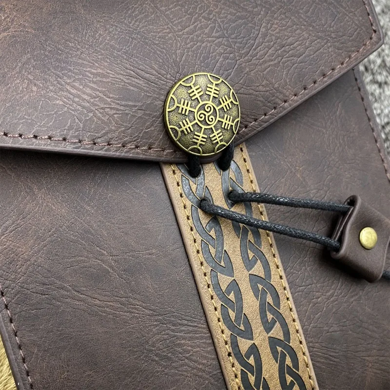 

Viking Style Medieval Leather Belt Pouch Satchel Cosplay LARP Renn Faire Festival Accessory