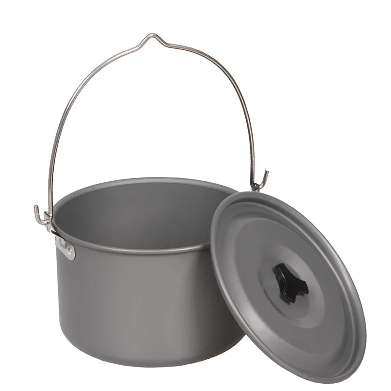 Camping Hanging Pot Cookware Outdoor Bowler Tableware 4-6 Persons Picnic Cooking Tourism Fishing Kitchen Equipment