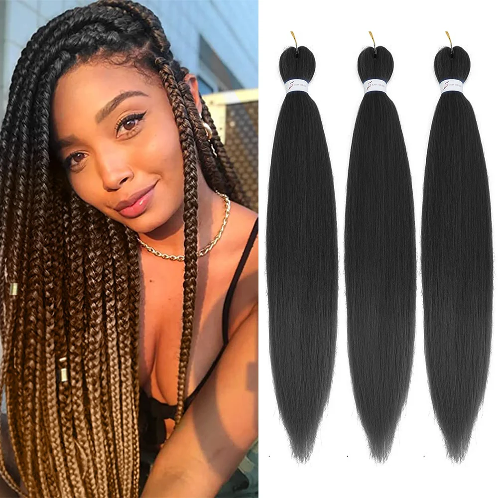 Braiding Hair Pre Stretched Hair Extensions for Braids Kanekalon Long Jumbo Braiding Hair Natural as Human Hair Micro Box Braids