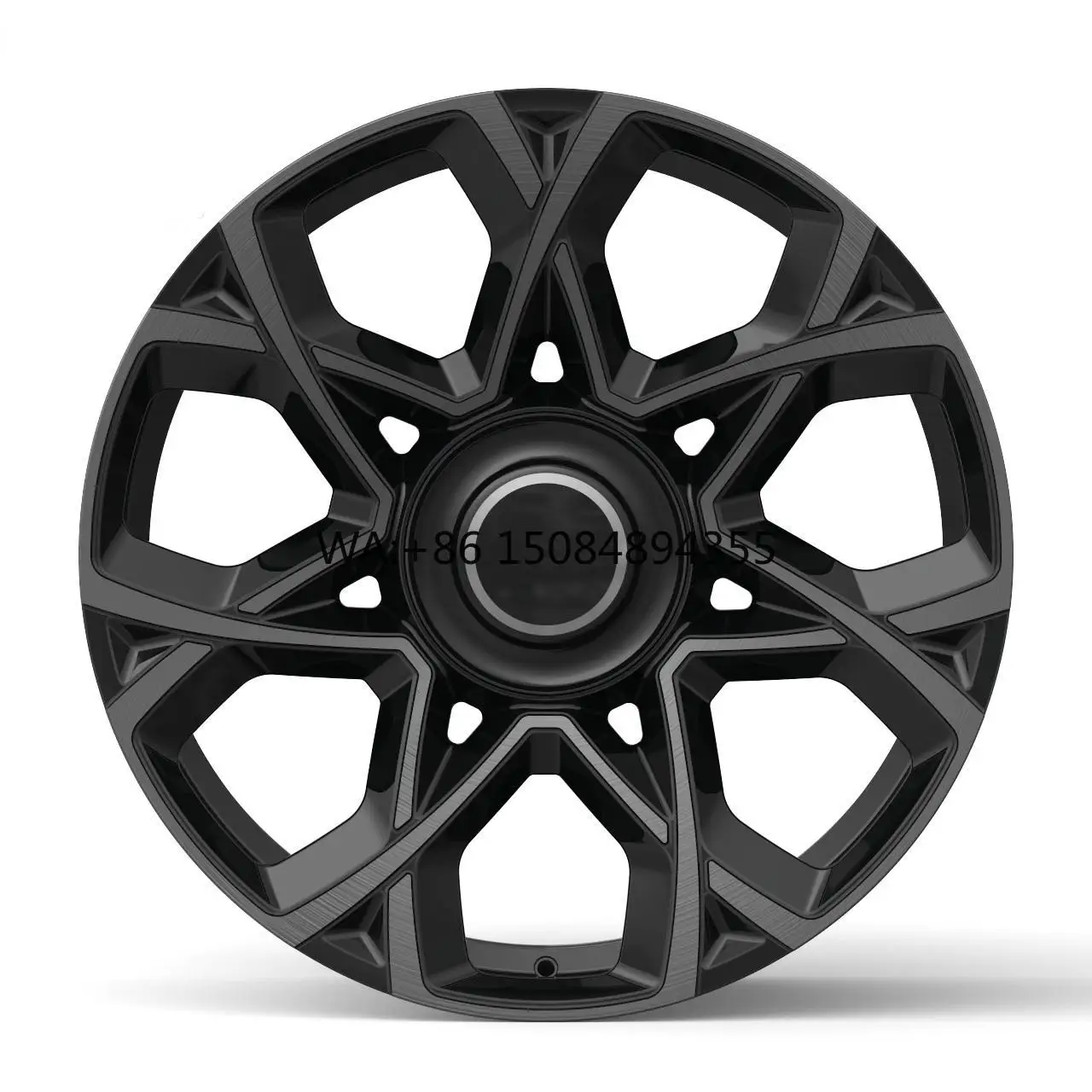 

Custom Matte Black Geometric Off Road 6 Lug 17 18 19 20 21 22 Inch Aluminum Alloy Truck Wheel Rims Forged Wheels