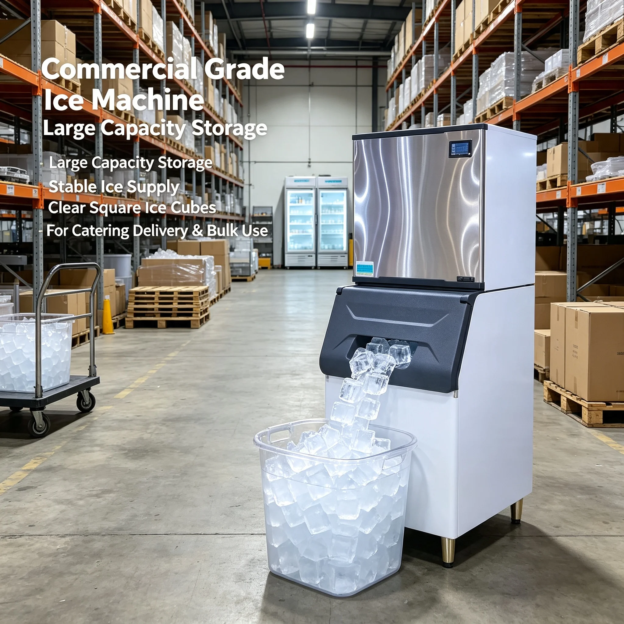 Commercial Ice Maker 200Kg Cube - Commercial Ice Maker Machine 200kg 300kg