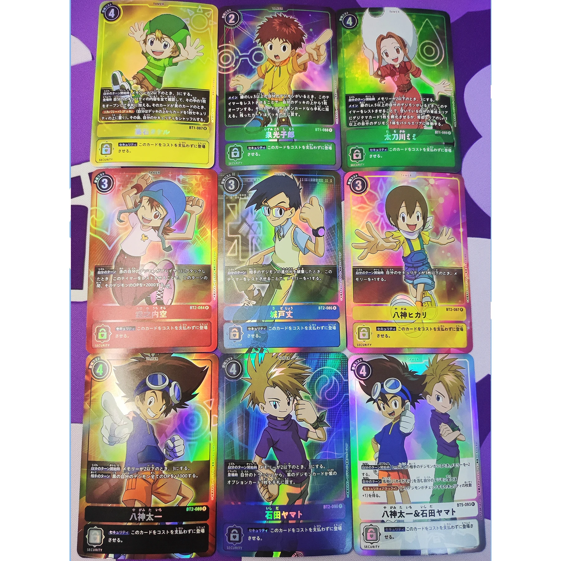 59X86Mm DIY ทำเอง9ชิ้น/เซ็ต Digimon ผจญภัย Yagami Taichi แฟลชการ์ดสะสม Dtcg อะนิเมะการ์ดของขวัญของเล่น