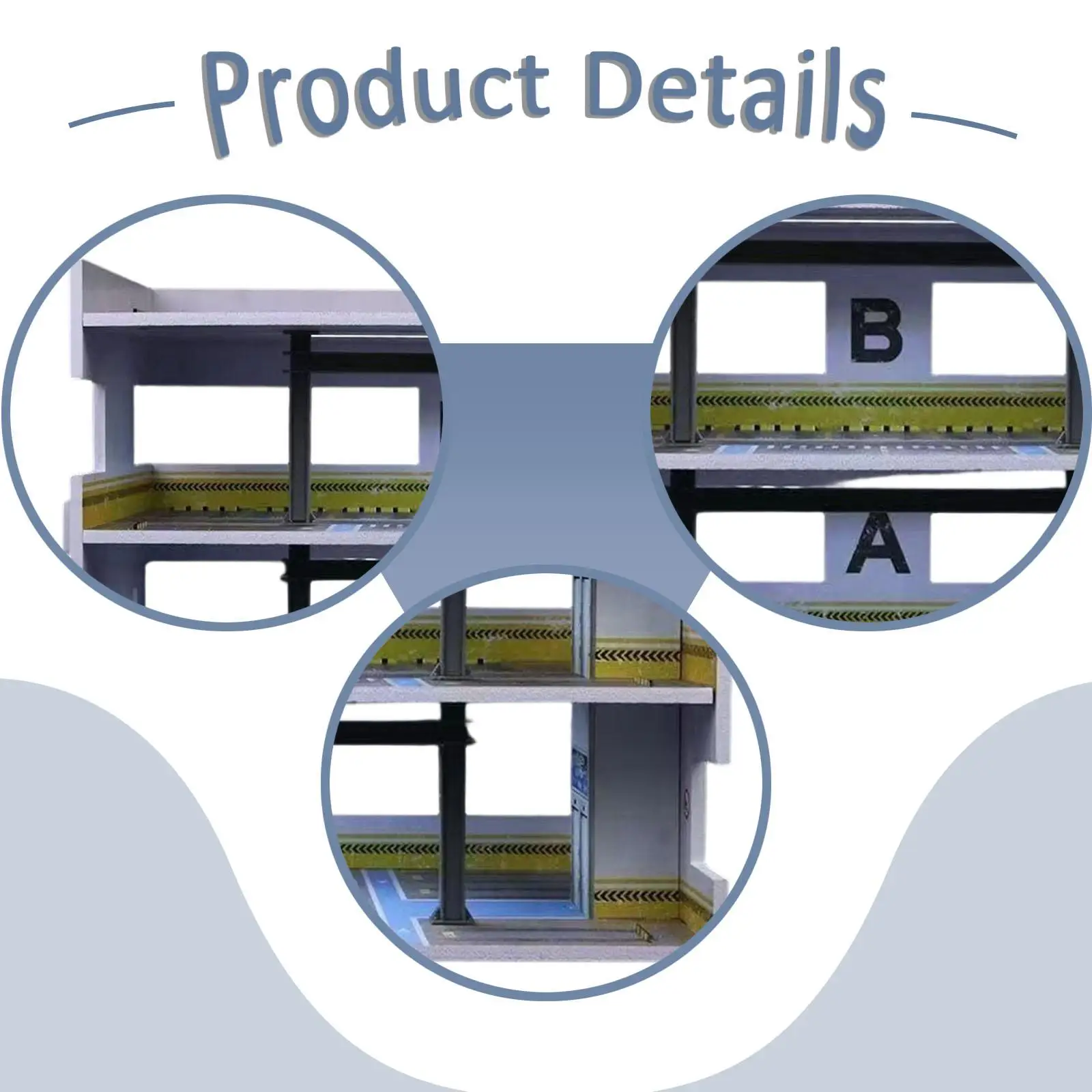 

1/64 Parking Lot Display Case Organizer Decorative Show Case Home Decor