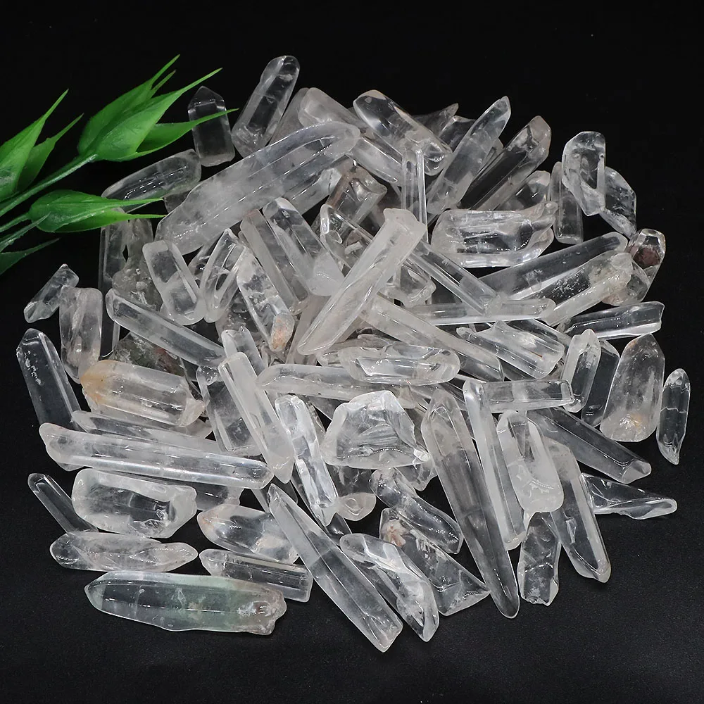 Natural Clear Quartz Healing Crystal Stick Point Mineral Reiki Stone Column Specimen Raw Rock Gem Wand Craft Home Decor Ornament