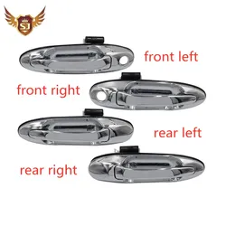 Exterior Door Handle for Toyota Land Cruiser LC100 Fj100 1997-2007, Accessories, Front and Rear, Left and Right silver