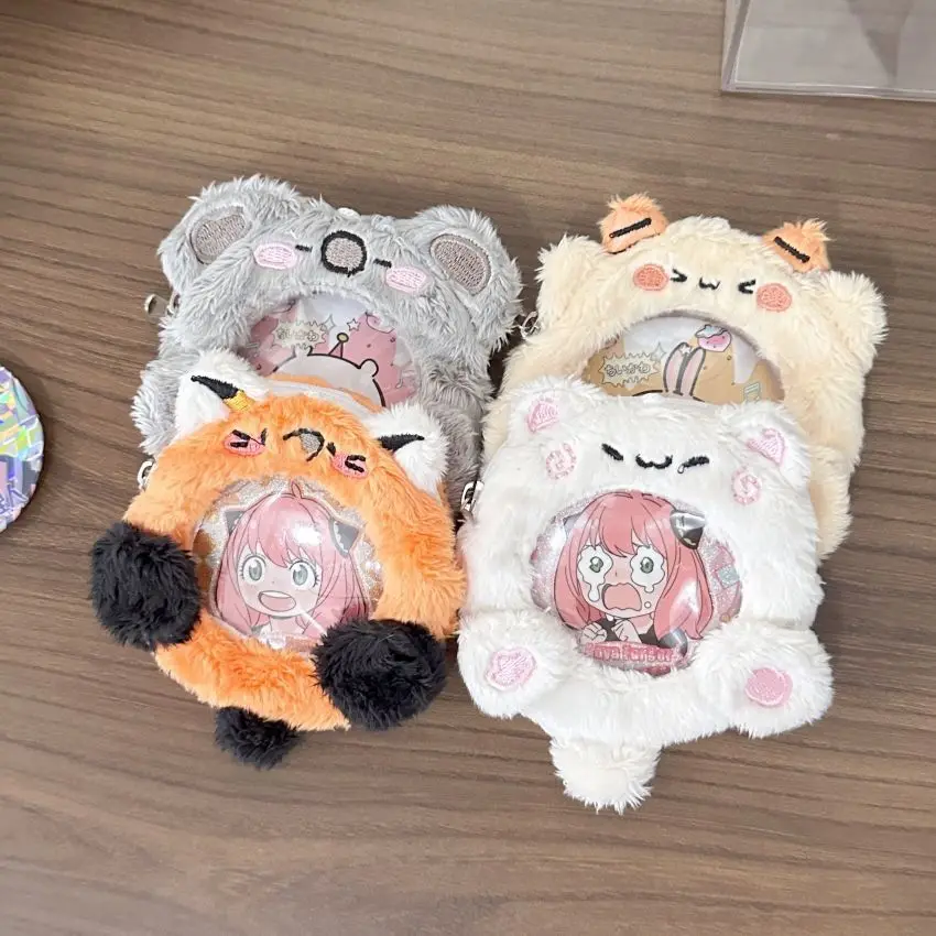 ที่ใส่บัตรการ์ตูนน่ารัก 1 ชิ้น ตัวละครอนิเมะ Kpop แบบกลม ป้องกันเข็มกลัด กระเป๋าเก็บเหรียญเงินสดน่ารัก อุปกรณ์นักเรียน