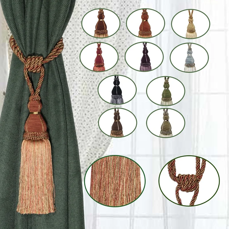 1Pc Tassel Curtain Tieback Deluxe Supreme Edition Curtain Holder Curtains Accessories Hand Woven Home Decoration Accessories