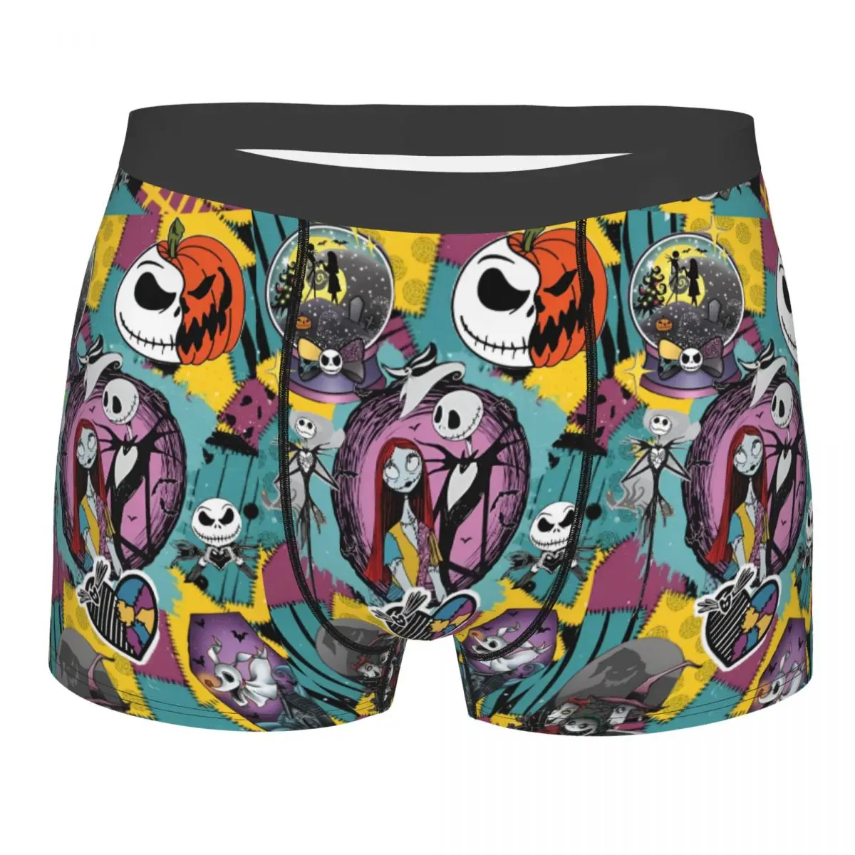 

Custom Nightmare Before Christmas Underwear Men Printed Halloween Jack Skellington Boxer Briefs Shorts Panties Underpants
